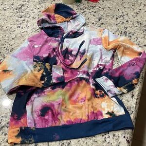 For the Republic oversized tie dye hoodie in pinks and purple Soft stretchy SZ M
